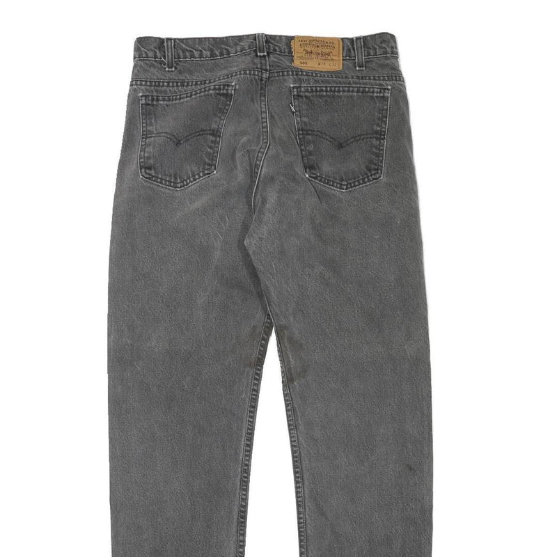 LEVI'S Mens Jeans Black Regular Straight Denim W32 L31 Classic Cotton Blend Zip