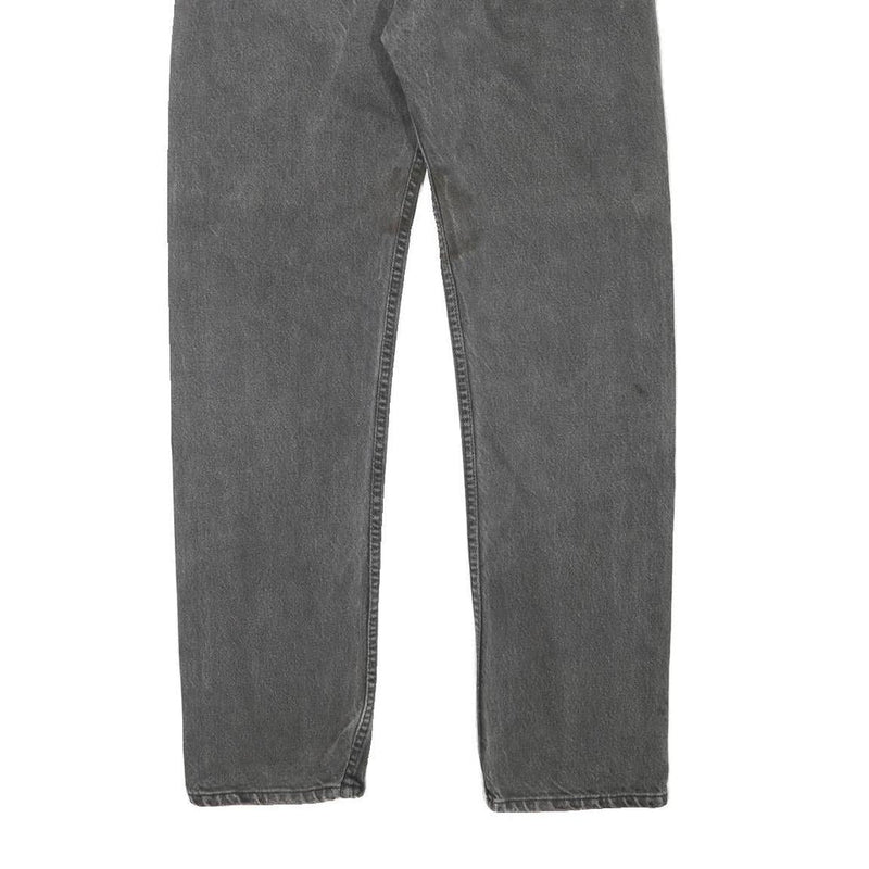 LEVI'S Mens Jeans Black Regular Straight Denim W32 L31 Classic Cotton Blend Zip