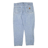 CARHARTT Mens Jeans Blue Regular Straight Denim Light W36 L30 Durable Workwear