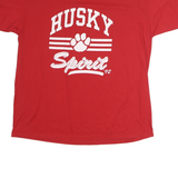 JERZEES Mens Red Husky Spirit Graphic T-Shirt XL Short Sleeve Crew Neck Casual