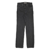 LEVI'S Womens Black Regular Straight Denim Jeans W25 L29 Classic Cotton Blend