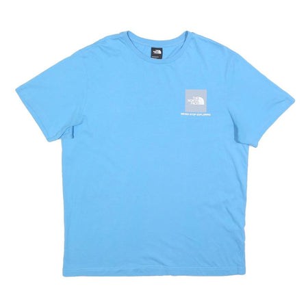 THE NORTH FACE Mens Blue Graphic Style L Short Sleeve Crew Neck Cotton T-Shirt