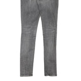 ALL SAINTS Womens Grey Regular Skinny Denim Light W28 L28 Zip Jeans