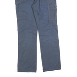 DICKIES Mens Cotton Blue Regular Straight Trousers W33 L32 Workwear Casual