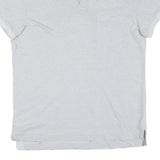 CALVIN KLEIN JEANS Mens White & Grey Stripe Short Sleeve Polo Shirt L Cotton