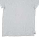 CALVIN KLEIN JEANS Mens White & Grey Stripe Short Sleeve Polo Shirt L Cotton