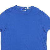 CALVIN KLEIN JEANS Womens Blue T-Shirt 2XL Short Sleeve Crew Neck Plain Cotton