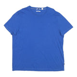 CALVIN KLEIN JEANS Womens Blue T-Shirt 2XL Short Sleeve Crew Neck Plain Cotton