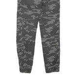 DOWNLOAD Mens Cotton Blend Slim Camouflage Drawstring Trousers W26 L26 Casual