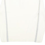 TOMMY HILFIGER Girls White & Grey Plain Jumper 1/4 Zip Basic Knit L Cotton Blend