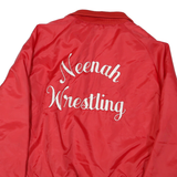 ARISTO JAC Mens Red Varsity Todd Manager Neenah Wrestling Button Jacket S