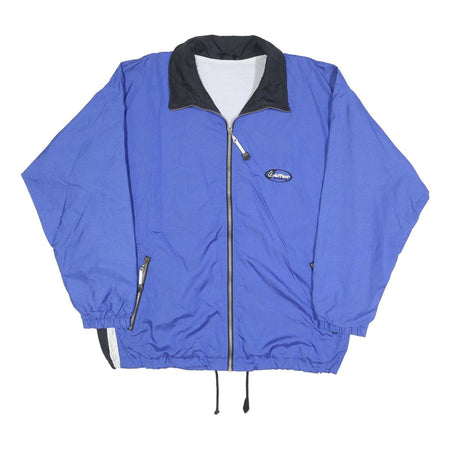 LOFFLER Mens Blue & Black Sports Jacket XL Polyester Blend Zip Up Casual