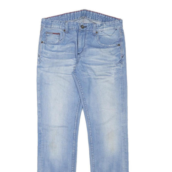 TOMMY HILFIGER Mens Jeans Blue Slim Straight Denim Light W30 L30 Classic Fit