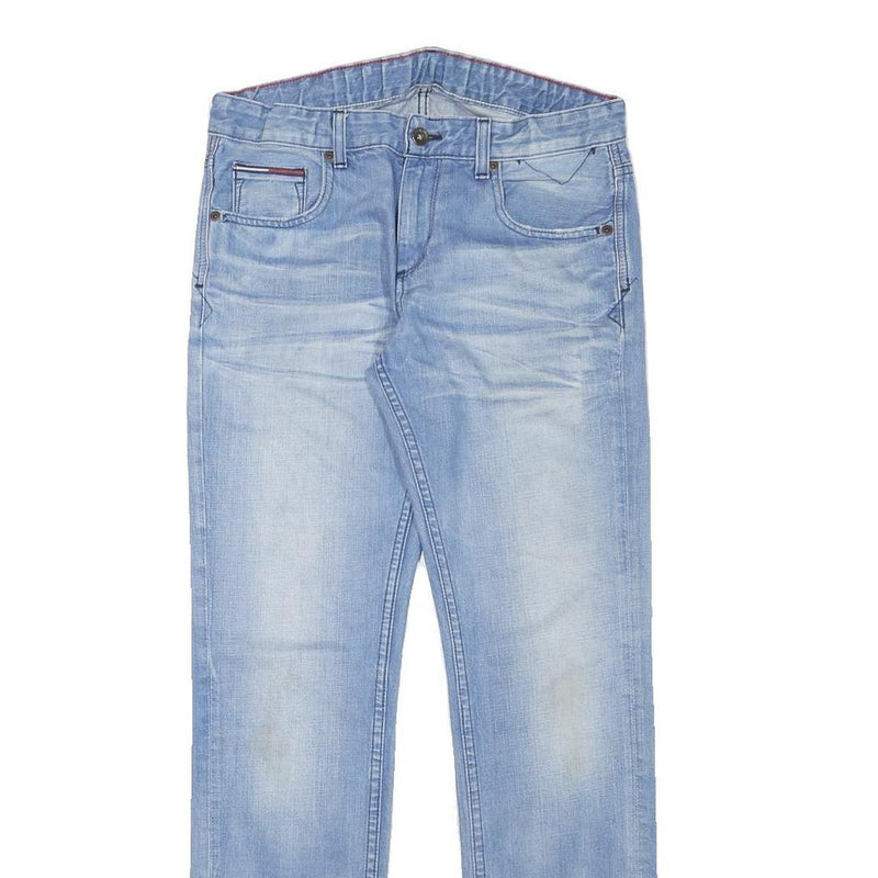 TOMMY HILFIGER Mens Jeans Blue Slim Straight Denim Light W30 L30 Classic Fit
