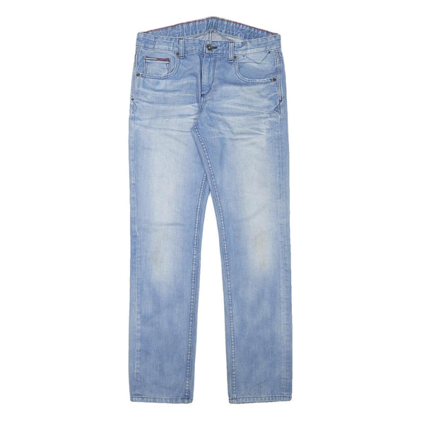 TOMMY HILFIGER Mens Jeans Blue Slim Straight Denim Light W30 L30 Classic Fit