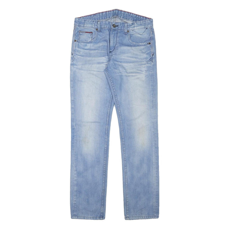 TOMMY HILFIGER Mens Jeans Blue Slim Straight Denim Light W30 L30 Classic Fit
