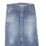 CARHARTT Womens Regular Blue Denim Rinse Straight Leg Jeans W36 L27 Workwear