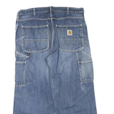 CARHARTT Womens Regular Blue Denim Rinse Straight Leg Jeans W36 L27 Workwear