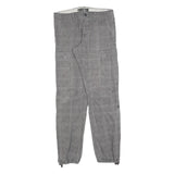 H&M Mens Cotton Blend Grey Regular Cargo Trousers W34 L34 Utility Casual Zip