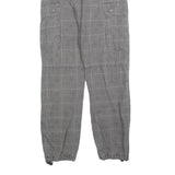 H&M Mens Cotton Blend Grey Regular Cargo Trousers W34 L34 Utility Casual Zip