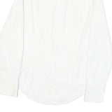 HILFIGER DENIM Mens White Shirt S Classic Cotton Blend Long Sleeve Button Shirt