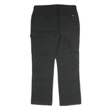 DICKIES Mens Cotton Blend Black Regular Straight Leg Trousers W38 L32 Workwear