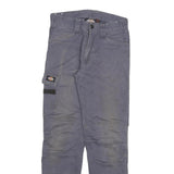 DICKIES Mens Cotton Blend Grey Regular Straight Trousers W28 L30 Workwear