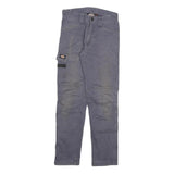 DICKIES Mens Cotton Blend Grey Regular Straight Trousers W28 L30 Workwear