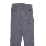 DICKIES Mens Cotton Blend Grey Regular Straight Trousers W28 L30 Workwear