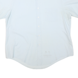 DRESS SHIRT Mens White Polyester Blend Dress Shirt XL Smart Classic Style Short