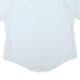 DRESS SHIRT Mens White Polyester Blend Dress Shirt XL Smart Classic Style Short