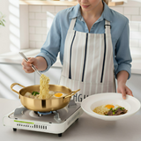 Anygleam Stock Pot Gold-L Stainless Steel HotPot Without Lid Single-Layer Cooking Soup Noodle Sea Food Home Kitchen Restaurant Tools