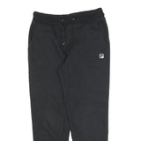 FILA Mens Joggers Black Slim Tapered S W28 L26 Cotton Blend Logo Casual