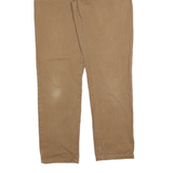 CARHARTT Mens Regular Fit Beige Cotton Blend Zip Trousers W34 L32 Workwear