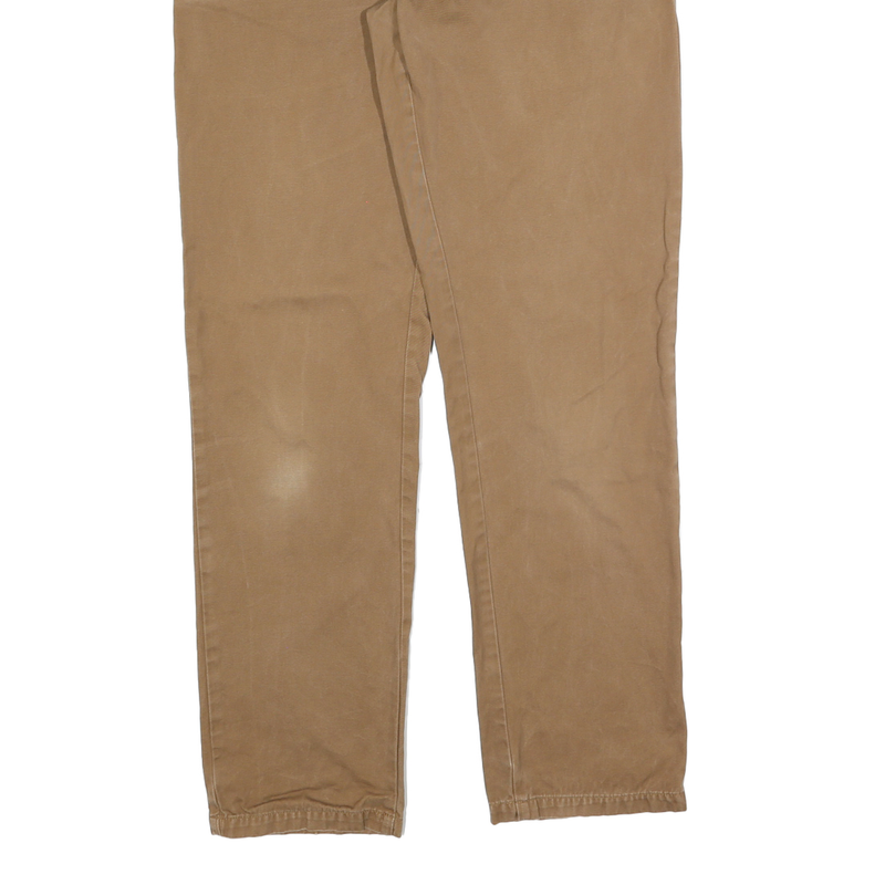 CARHARTT Mens Regular Fit Beige Cotton Blend Zip Trousers W34 L32 Workwear