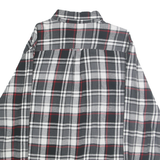 CHAPS Mens Black & Grey Check Flannel Shirt L Button-Down Casual Cotton