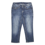VIGOSS Womens Regular Blue Denim Cotton Blend Jeans W28 L21 Embellished Pockets