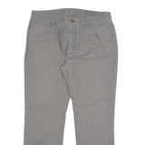 DICKIES Mens Cotton Blend Grey Regular Straight Trousers W36 L30 Casual Workwear