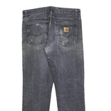 CARHARTT Mens Black Regular Fit Straight Leg Denim Cotton Blend Medium W32 L30