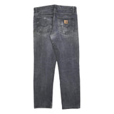 CARHARTT Mens Black Regular Fit Straight Leg Denim Cotton Blend Medium W32 L30
