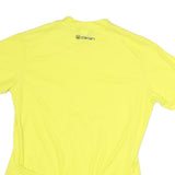 CANARI Mens Yellow L T-Shirt Short Sleeve 1/4 Zip Polyester Sports Cycling Top