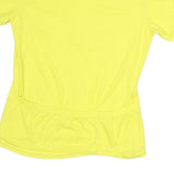 CANARI Mens Yellow L T-Shirt Short Sleeve 1/4 Zip Polyester Sports Cycling Top