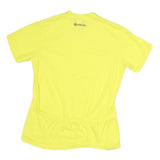 CANARI Mens Yellow L T-Shirt Short Sleeve 1/4 Zip Polyester Sports Cycling Top