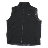 CHAMPION Mens Black Reversible Zip Jacket XL Polyester Plain Lightweight