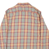 EDDIE BAUER Mens Orange & Green Check Shirt XL Classic Fit Button-Up Casual