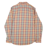 EDDIE BAUER Mens Orange & Green Check Shirt XL Classic Fit Button-Up Casual