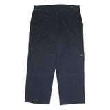 DICKIES Mens Polyester Blend Navy Regular Straight Trousers W40 L30 Workwear