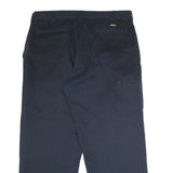 DICKIES Mens Polyester Blend Navy Regular Straight Trousers W40 L30 Workwear