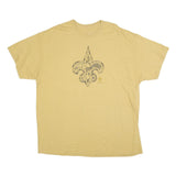 NFL Mens Beige New Orleans Saints Graphic T-Shirt 2XL Short Sleeve Crew Neck