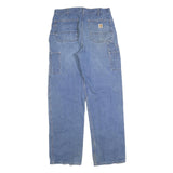 CARHARTT Mens Relaxed Blue Denim Raw Jeans W34 L34 Workwear Utility